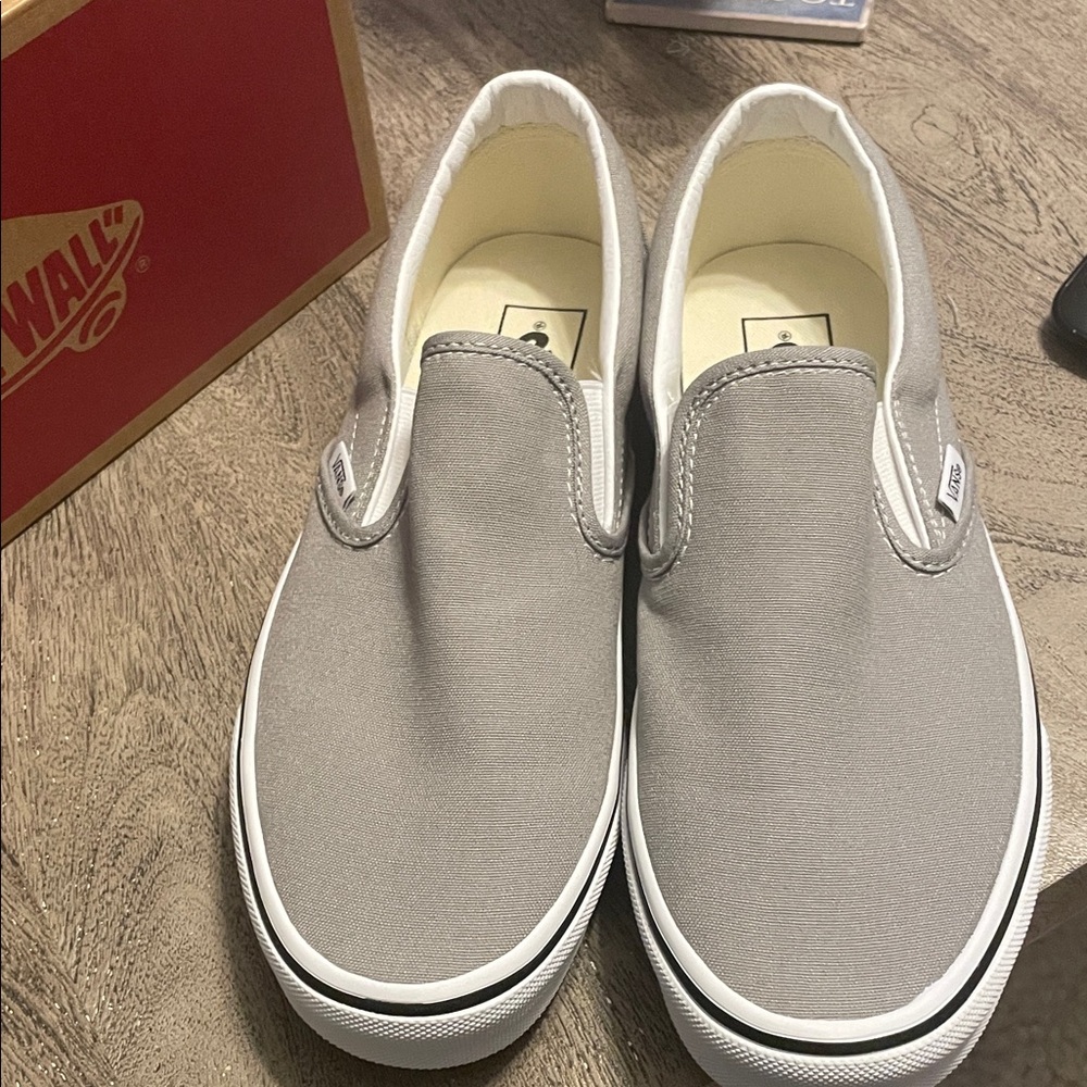 Vans Classic Gray Slip-On Shoes
